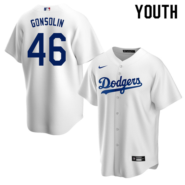 Nike Youth #46 Tony Gonsolin Los Angeles Dodgers Baseball Jerseys Sale-White